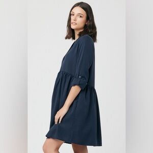 Ripe Lyocel maternity mini dress navy size S